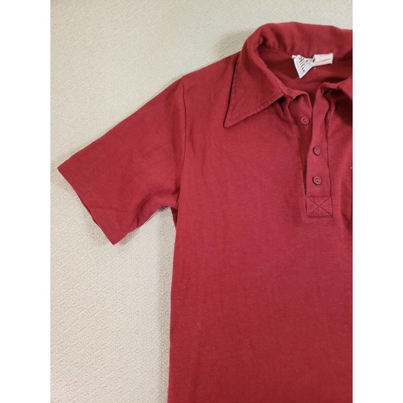 VTG‎ Alfie Shirt Mens Large Red Short Sleeve Logo Collared Polo Casual Classic - Picture 3 of 8